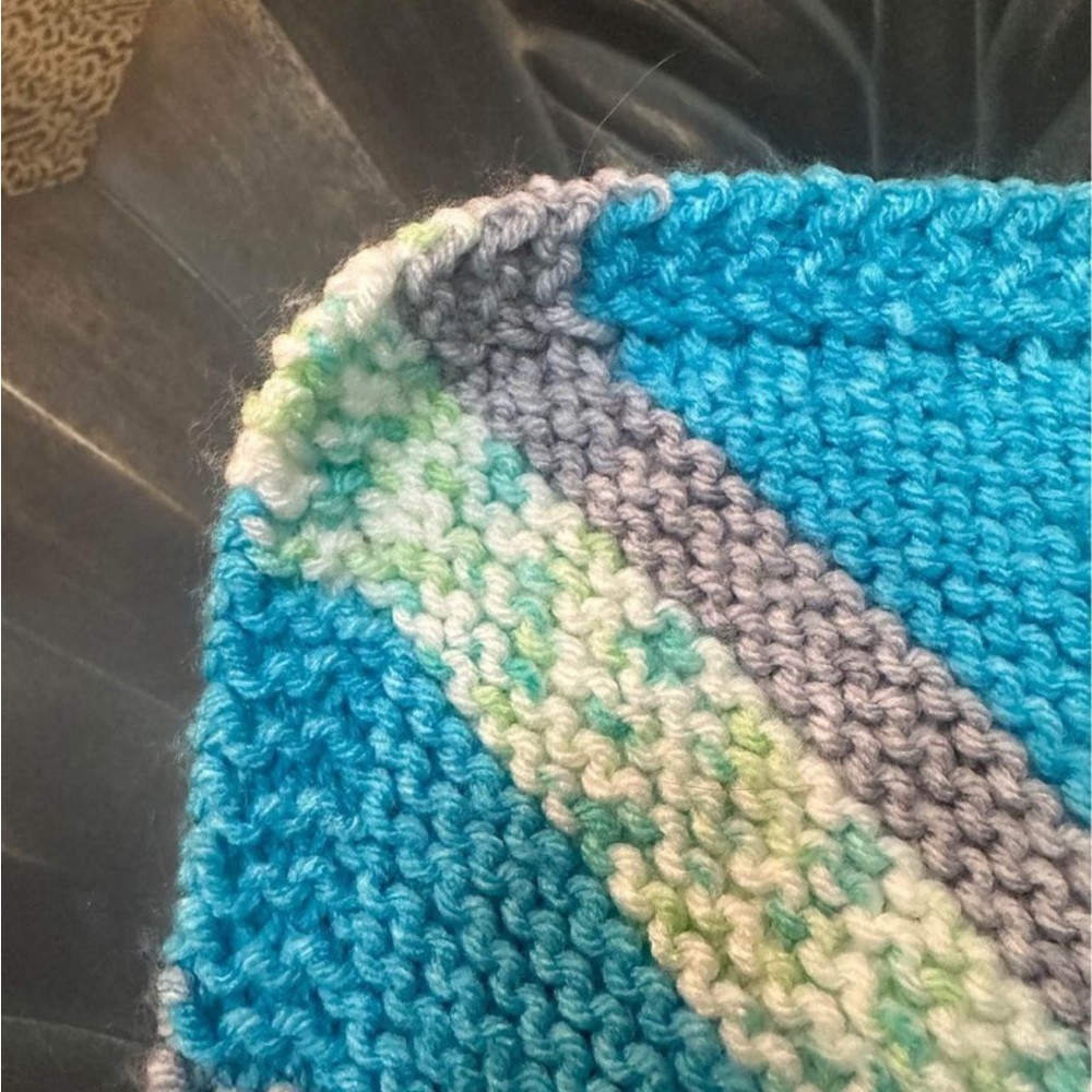 Small Soft Hand Crocheted Baby Blanket - 23 x 23 inches